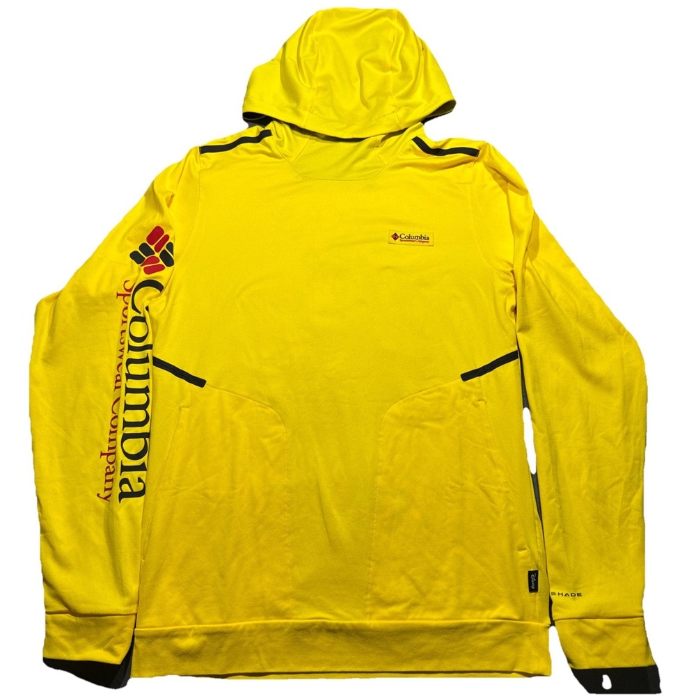 Columbia Disney Mickey Mouse Collection Mens Yellow Pullover Hoodie Size XS